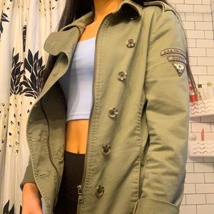 Olive Green Womens Guess Jacket